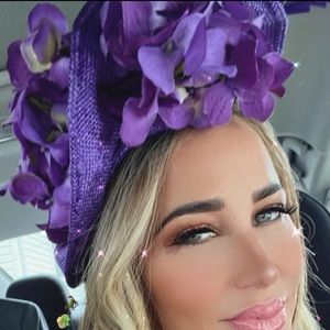 Elegant Purple Floral Hat